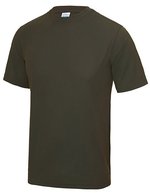 Just Cool Sportliches Kurzarm-T-Shirt mit UV-Schutz, Purple L, JC001 – Vert olive