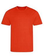 Just Cool Sportliches Kurzarm-T-Shirt mit UV-Schutz, Purple L, JC001 – Orange Flamme