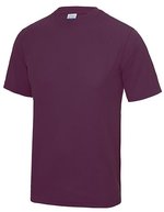 Just Cool Sportliches Kurzarm-T-Shirt mit UV-Schutz, Purple L, JC001 – Prune