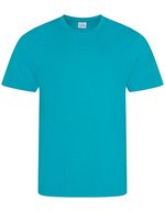 Just Cool Sportliches Kurzarm-T-Shirt mit UV-Schutz, Purple L, JC001 – Turquoise Bleu