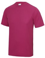 Just Cool Kurzarm-T-Shirt mit UV-Schutz für Kinder, Jade 9/11 (L), JC001J – Rosa acceso