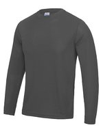 Just Cool Langarm T-Shirt mit UV-Schutz 40+ – Charcoal (Solid)