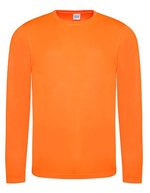 Just Cool Langarm T-Shirt mit UV-Schutz 40+ – Electric Orange