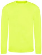 Just Cool Langarm T-Shirt mit UV-Schutz 40+, Jet Black S, JC002 – Electrique Jaune