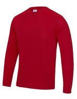 Just Cool Langarm T-Shirt mit UV-Schutz 40+, Jet Black S, JC002 – Rouge feu