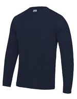 Just Cool Langarm T-Shirt mit UV-Schutz 40+, Jet Black S, JC002 – Marine francais