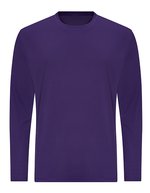 Just Cool Langarm T-Shirt mit UV-Schutz 40+, Jet Black S, JC002 – Violet