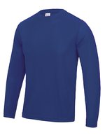 Just Cool Langarm T-Shirt mit UV-Schutz 40+, Jet Black S, JC002 – Bleu royal