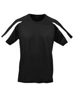 Just Cool Kontrast Cool T-Shirt mit Raglan-Ärmeln, Arctic White/Fire Red S, JC003 – Jet Nero/Artico Bianco