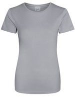 Just Cool Slim-Fit Sport T-Shirt Neon für Damen, Arctic White XS, JC005 – Chine Gris (Uni)