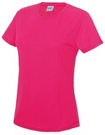 Just Cool Slim-Fit Sport T-Shirt Neon für Damen, Arctic White XS, JC005 – Rose vif