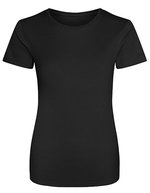 Just Cool Slim-Fit Sport T-Shirt Neon für Damen, Arctic White XS, JC005 – Jais Noir