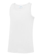 Just Cool Sportliches ärmelloses Kinder T-Shirt – Arctic White