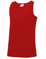 Just Cool Sportliches ärmelloses Kinder T-Shirt – Fire Red