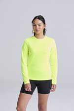 Just Cool Langarm Sportshirt aus Neoteric™-Gewebe, Electric Yellow M, JC012 – Bild 1