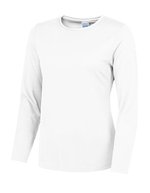 Just Cool Langarm Sportshirt aus Neoteric™-Gewebe – Arctic White