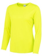 Just Cool Langarm Sportshirt aus Neoteric™-Gewebe – Electric Yellow
