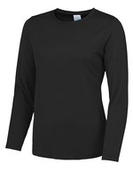 Just Cool Langarm Sportshirt aus Neoteric™-Gewebe – Jet Black