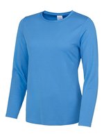 Just Cool Langarm Sportshirt aus Neoteric™-Gewebe – Sapphire Blue