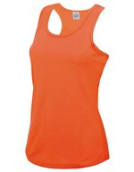 Just Cool Ärmelloses Sportoberteil mit Racer-Back – Electric Orange