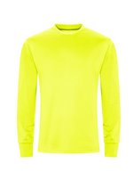 Just Cool Langarm Active T-Shirt mit Reißverschluss – Electric Yellow