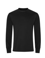 Just Cool Langarm Active T-Shirt mit Reißverschluss – Jet Black