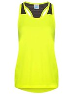 Just Cool Workout Vest mit Mesh-Racerback für Damen – Electric Yellow/Jet Black