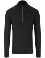 Just Cool Cool-Flex 1/2 Zip Langarmshirt Slim Fit – Jet Black
