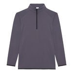 Just Cool Langarm Sport Shirt Halb-Zip CoolFit, Charcoal (Solid)/Jet Black S, JC031 – Bild 3