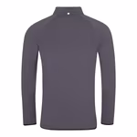 Just Cool Langarm Sport Shirt Halb-Zip CoolFit, Charcoal (Solid)/Jet Black S, JC031 – image 4