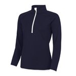 Just Cool Sweatshirt mit 1/2 Reißverschluss für Damen, Charcoal (Solid)/Jet Black XS, JC036 – Bild 3