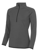 Just Cool Sweatshirt mit 1/2 Reißverschluss für Damen – Charcoal (Solid)/Jet Black