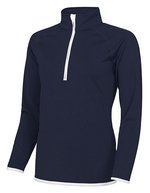 Just Cool Sweatshirt mit 1/2 Reißverschluss für Damen – French Navy/Arctic White