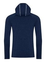 Just Cool Langarm Sportshirt mit Mönchskapuze, Black Slate Melange S, JC037 – Bild 4