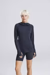 Just Cool Sportliches Langarmshirt mit Kapuze, Rasperry Melange L, JC038 – Bild 2