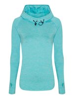 Just Cool Sportliches Langarmshirt mit Kapuze, Black Slate Melange XS, JC038 – Bild 3