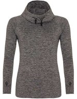 Just Cool Sportliches Langarmshirt mit Kapuze, Black Slate Melange XS, JC038 – Grigio Melange