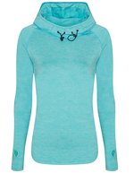 Just Cool Sportliches Langarmshirt mit Kapuze, Black Slate Melange XS, JC038 – Oceano Melange