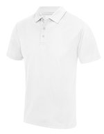 Cooles Kurzarm-Poloshirt mit Knopfleiste – Arctic White