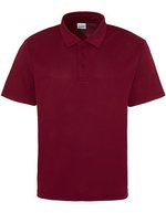 Cooles Kurzarm-Poloshirt mit Knopfleiste – Burgundy