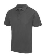 Cooles Kurzarm-Poloshirt mit Knopfleiste – Charcoal (Solid)