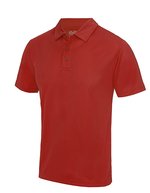 Cooles Kurzarm-Poloshirt mit Knopfleiste – Fire Red