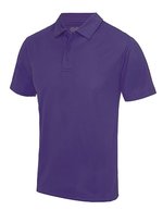 Just Cool Cooles Kurzarm-Poloshirt mit Knopfleiste, Charcoal (Solid) XL, JC040 – Violet