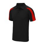Just Cool Kontrast-Polo mit Raglan-Ärmeln, Arctic White/Fire Red S, JC043 – Bild 3