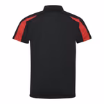 Just Cool Polo a Contrasto con Maniche Raglan, Fire Red/Jet Black XXL, JC043 – immagine 4