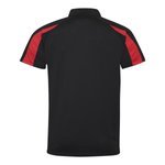 Just Cool Kontrast-Polo mit Raglan-Ärmeln, Arctic White/Fire Red S, JC043 – Bild 4