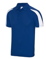Just Cool Kontrast-Polo mit Raglan-Ärmeln, Arctic White/Fire Red S, JC043 – Royal Blue/Arctic White