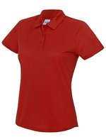 Just Cool Cooles Poloshirt mit Neoteric-Gewebe, Arctic White M, JC045 – Rosso fuoco