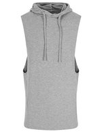 Just Cool Ärmelloses Hoodie mit 4-Wege-Stretch, Jet Black S, JC053 – Sport Gris