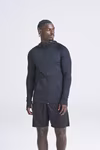 Just Cool Slim Fit Zoodie mit Kontrastärmeln, Black/Black Slate Melange S, JC057 – Bild 2